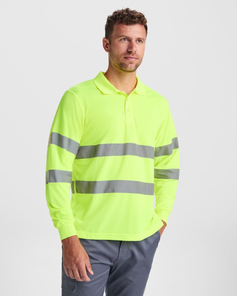 Светлоотразителна поло тениска с дълъг ръкав POLARIS L/S