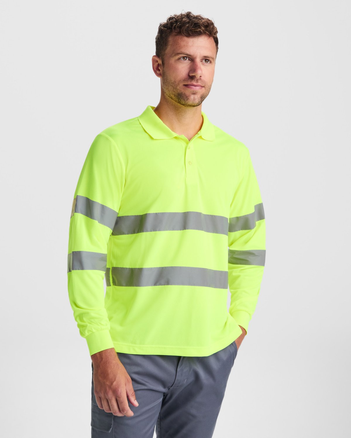 Светлоотразителна поло тениска с дълъг ръкав POLARIS L/S